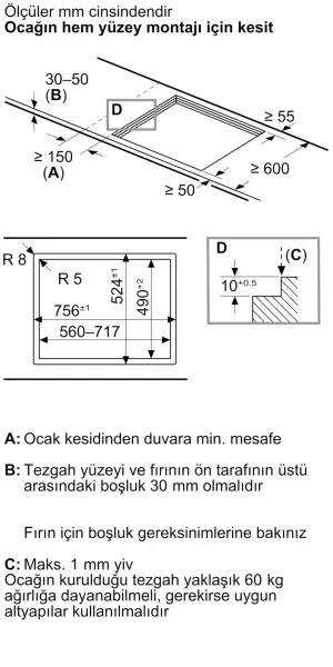 Siemens iQ500 Gazlı Ocak 75 cm Sert cam, Siyah - görsel 6