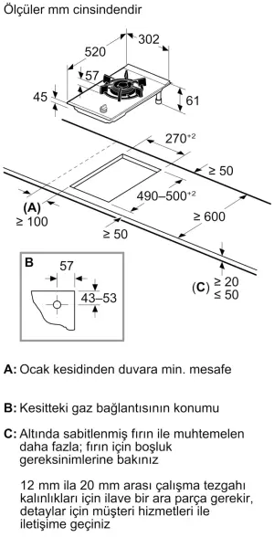 Siemens iQ700 Gazlı Domino Ocak 30 cm Seramik, Siyah - görsel 2