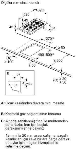 Siemens iQ700 Gazlı Domino Ocak 30 cm Seramik, Siyah - görsel 2
