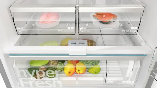 Siemens iQ500 Üstten Donduruculu Buzdolabı 186 x 75 cm Kolay temizlenebilir Inox, Total noFrost - görsel 6
