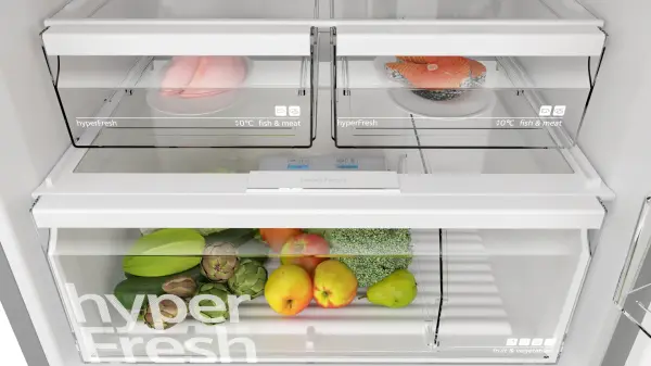 Siemens iQ500 Üstten Donduruculu Buzdolabı 186 x 75 cm Kolay temizlenebilir Inox, Total noFrost - görsel 6