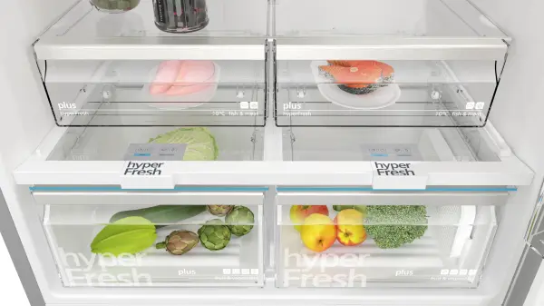 Siemens iQ500 Üstten Donduruculu Buzdolabı 186 x 86 cm Kolay temizlenebilir Inox, Total noFrost - görsel 6