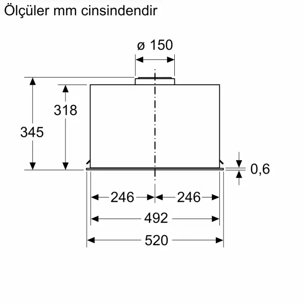 Siemens iQ500 Gömme Aspiratör 52 cm Paslanmaz çelik - görsel 8