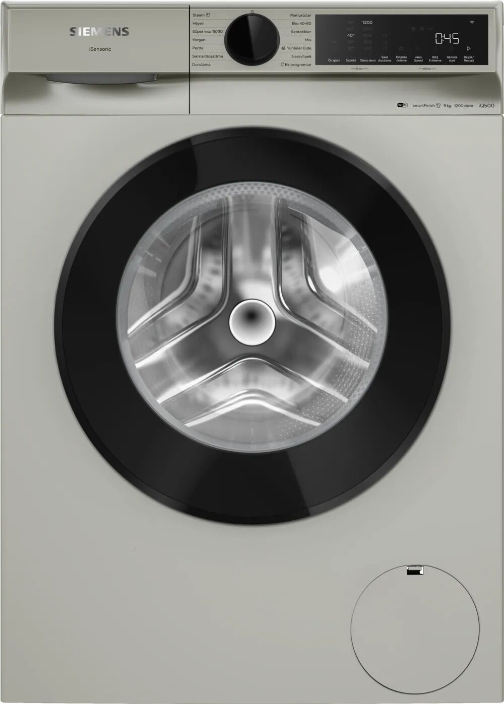 Siemens iQ500 Çamaşır Makinesi 9 kg maks. 1200 dev./dak., Gümüş