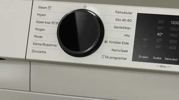 Siemens iQ500 Çamaşır Makinesi 9 kg maks. 1200 dev./dak., Gümüş - görsel 3