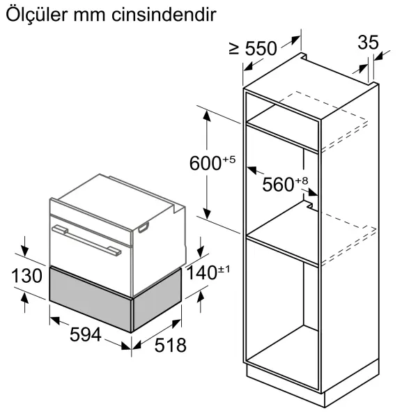 Siemens BI710C1B1 iQ700 Sıcak Tutma Çekmecesi - görsel 7