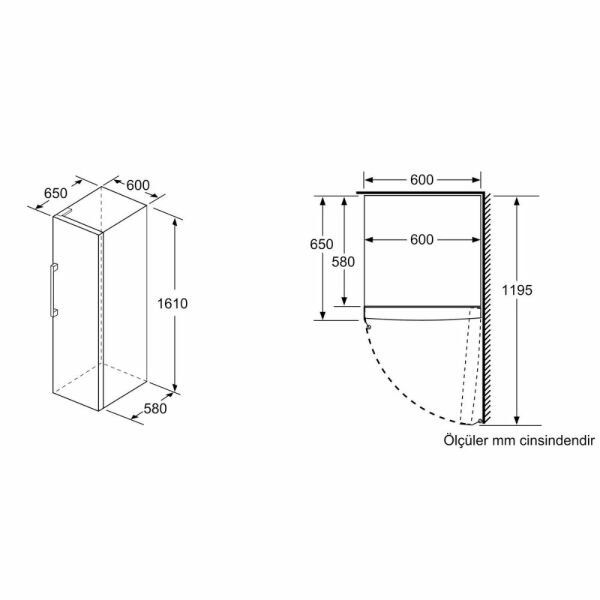 Siemens GS29NVWE0N iQ300 Solo Derin Dondurucu