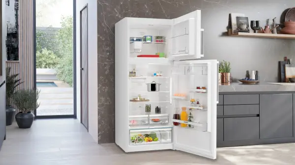 Siemens KD76NAWE1N iQ500 Üstten Donduruculu Buzdolabı 186 x 75 cm Beyaz, Total noFrost - görsel 3